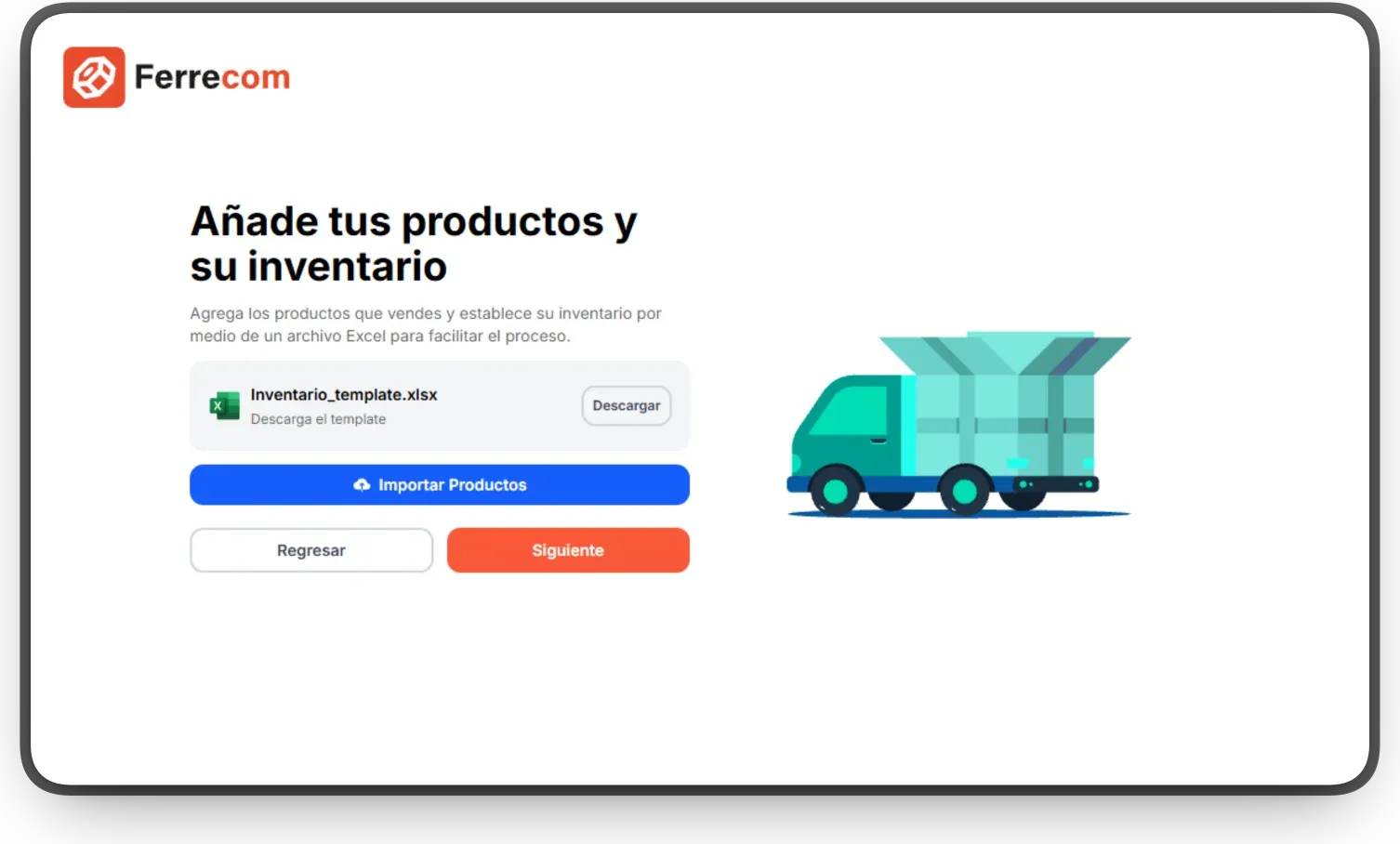 Importación del catálogo de productos a Ferrecom desde una tablet